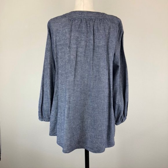 Shuca Global Work Pop-Over Cotton Blend Top - Picture 2 of 8